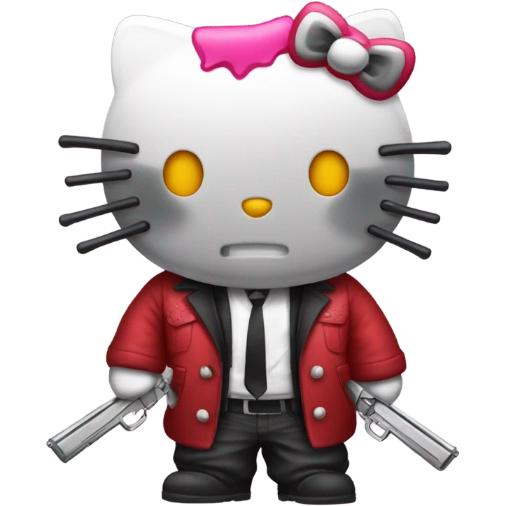 Gangster Hello kitty with grills  emoji