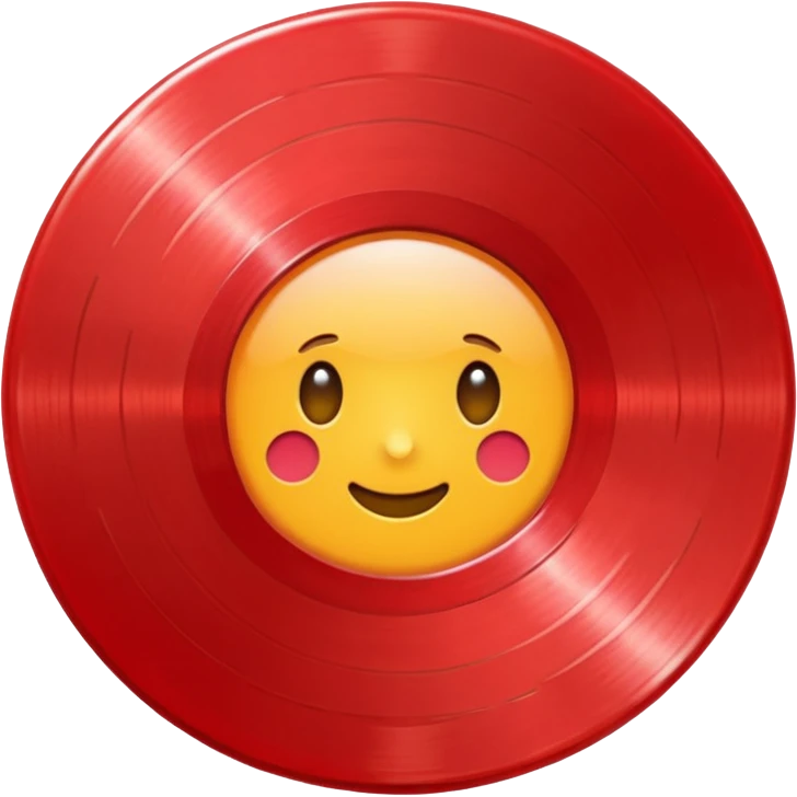 red vinyl record It's just a vinyl record.
 emoji