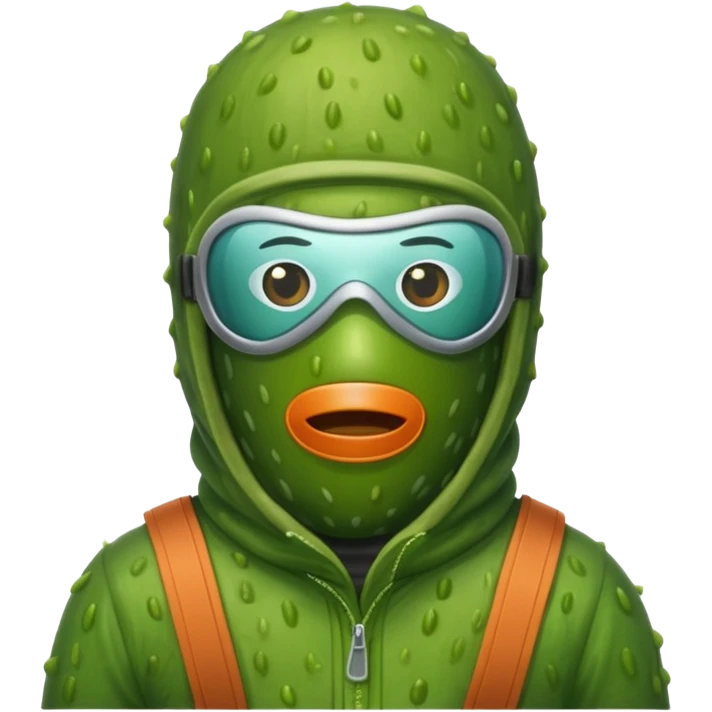pickle in ski mask emoji