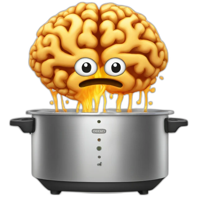 brain inside a deep fryer emoji