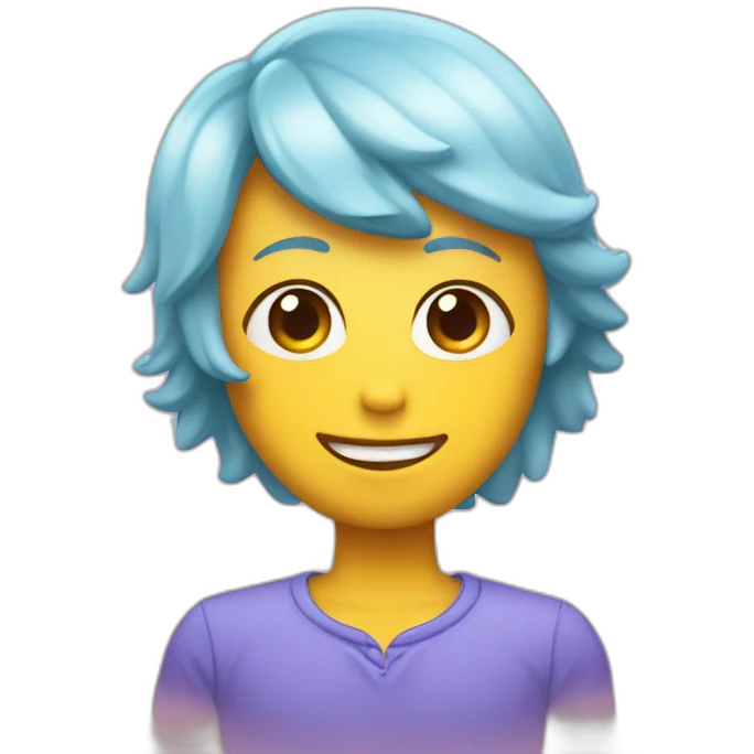 Emoji de un corazon celeste con brillitos emoji