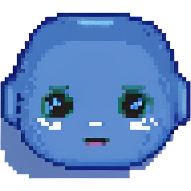 Blue screen of death with tiny ":(" face emoji