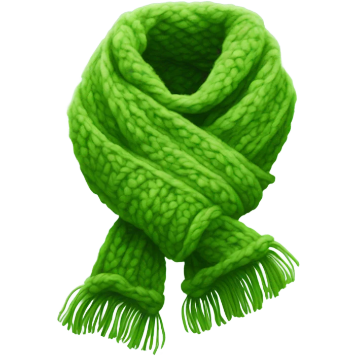 Green woolly scarf emoji