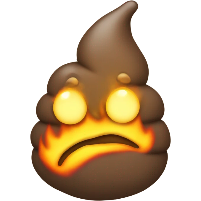 A fire poop emoji emoji