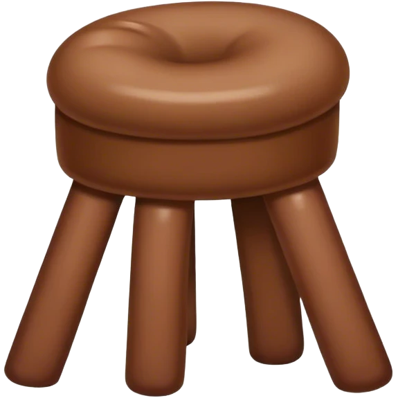 Brown poop stool without a face emoji