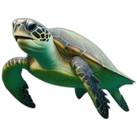 Tortue mangée par requin emoji