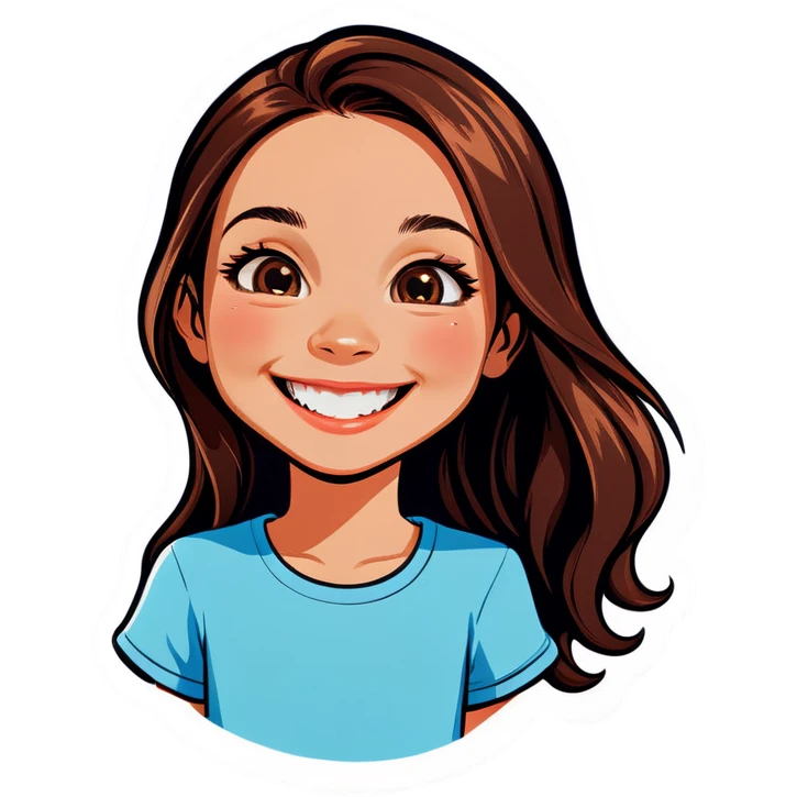 smiling girl with long hair emoji