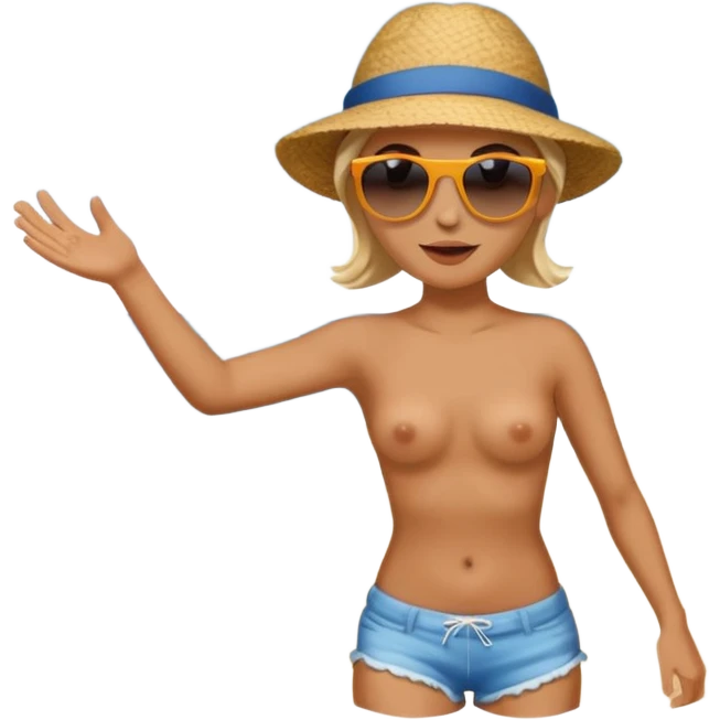 Throwing a ball at the beach. emoji