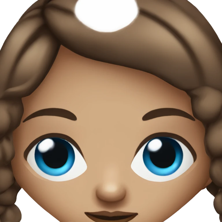 brown haired girl with blue eyes and long eyelashes with nose piercings and sunglasses  emoji