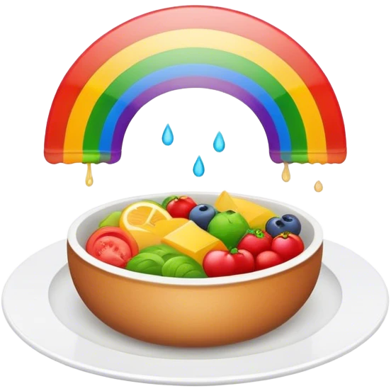 a rainbow meal friendly and minimaslistic emoji