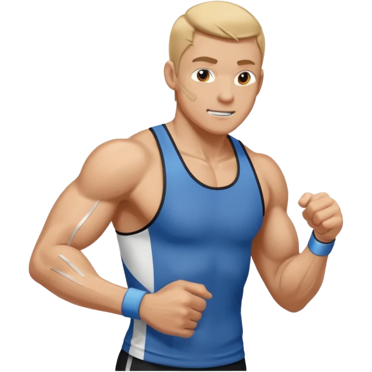 runner finishing a race going through finish tape emoji