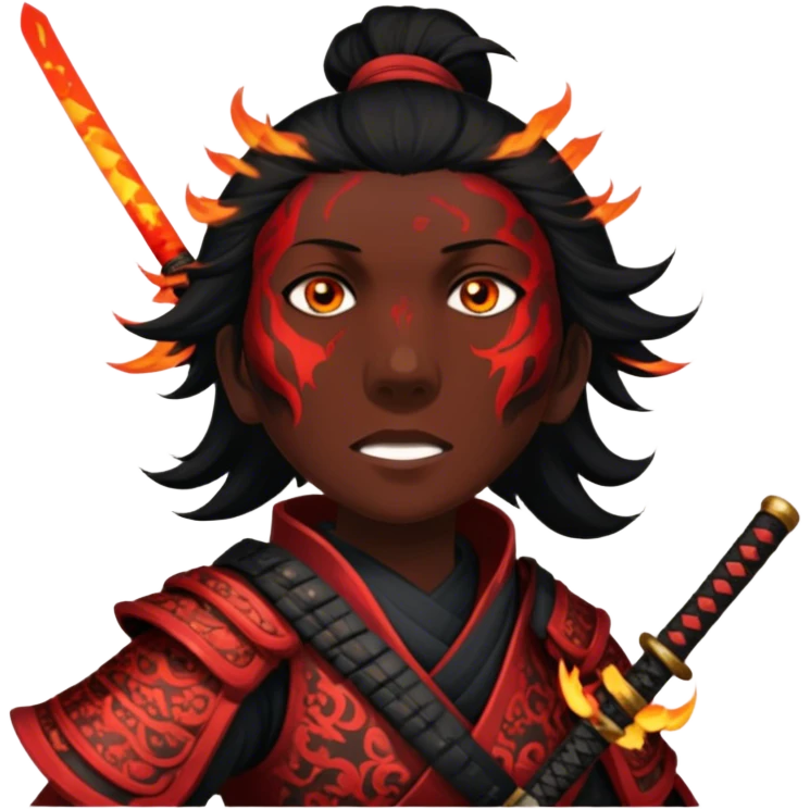 Fire-Wielding Samurai emoji