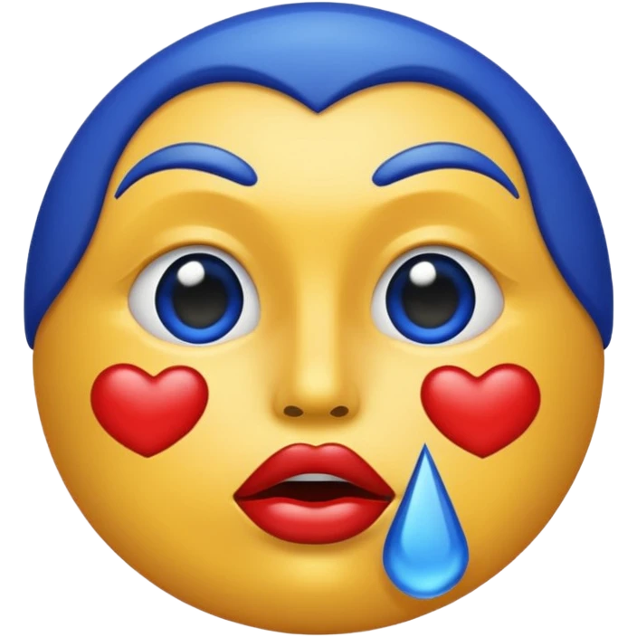 the original kiss mark emoji but instead of it being red it is royal blue  emoji