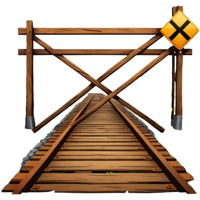 Railroad crossing  emoji