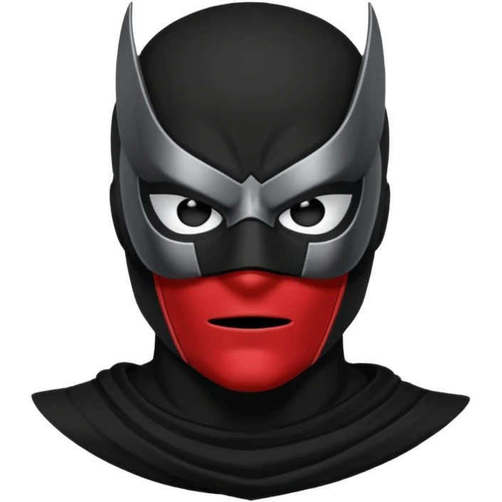 marvel character black holt with iconic black mask emoji