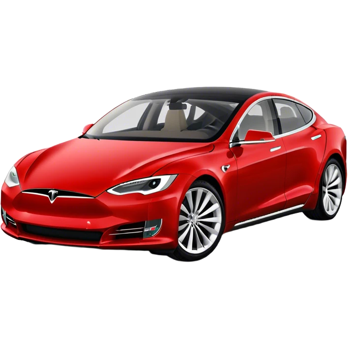 Tesla Model S - Tesla (Model Year: 2022) (Iconic colour: Red) emoji