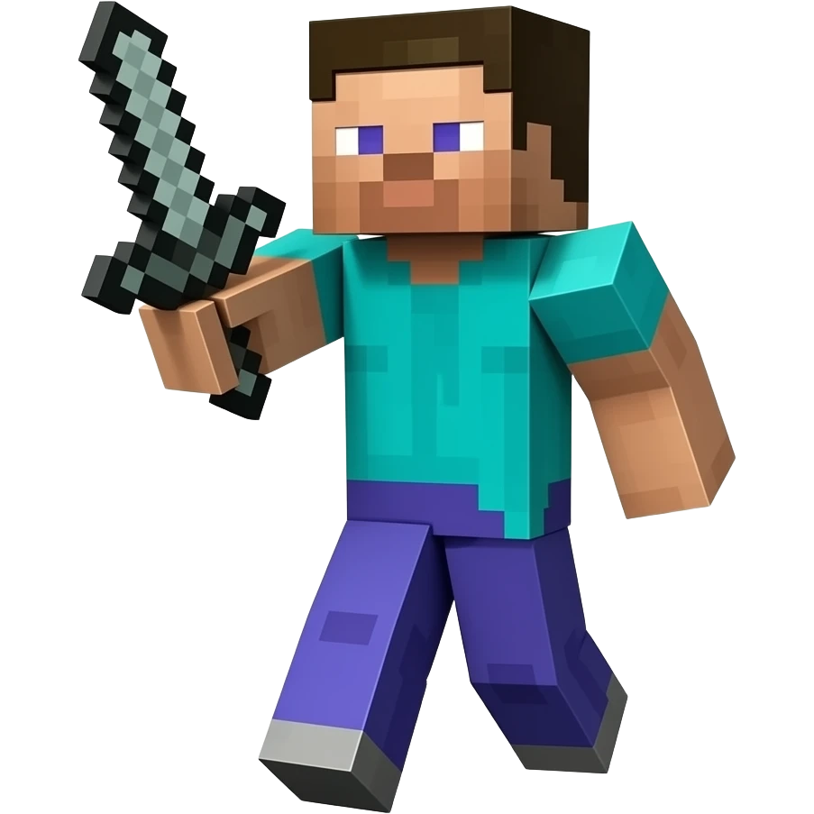 A person playing Minecraft emoji