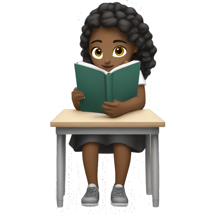 niña aesthetic estudiando emoji