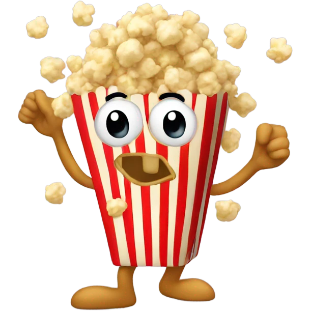 dancing popcorn  emoji