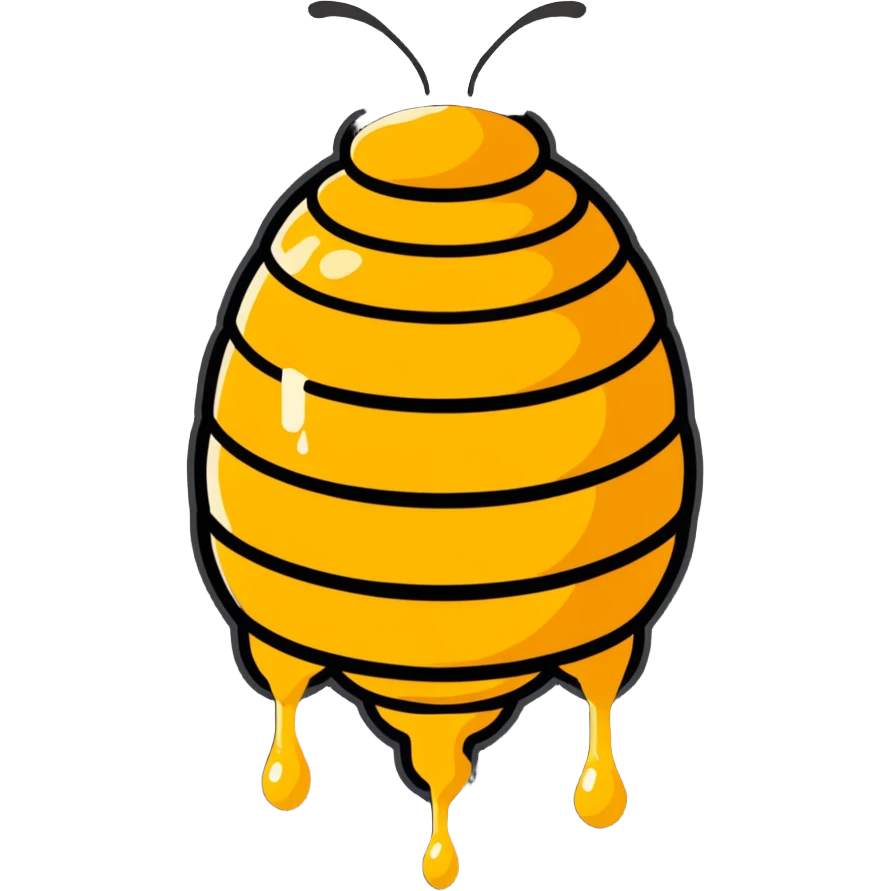 beehive with honey dripping emoji