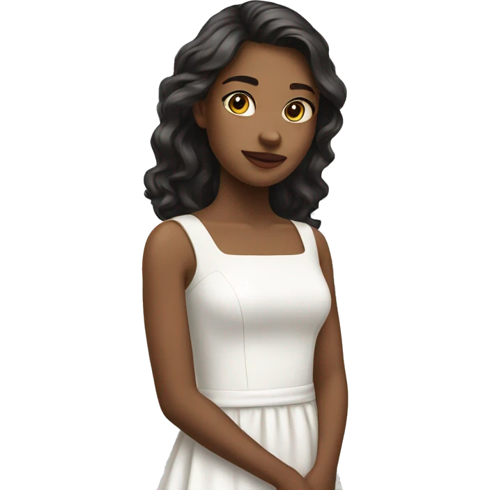 girl in white dress emoji