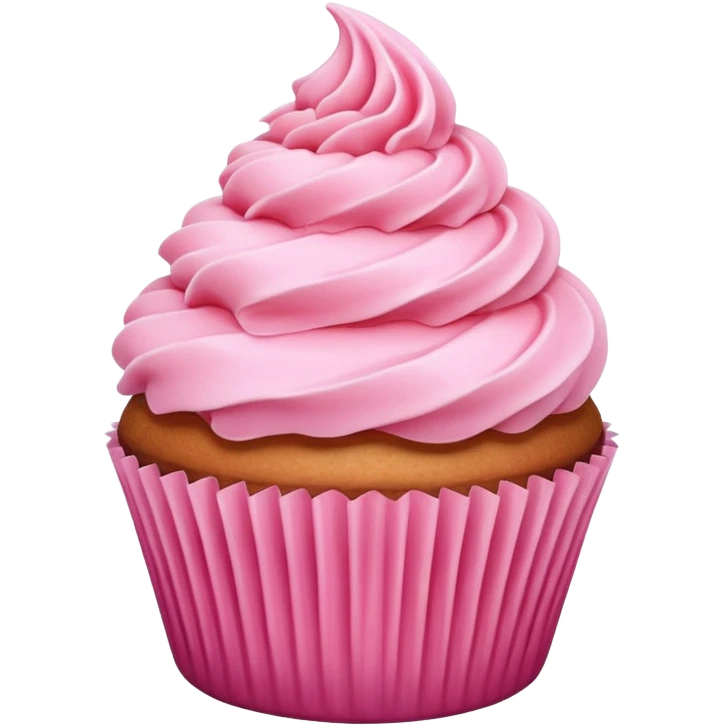 Cupcake with pink icing emoji