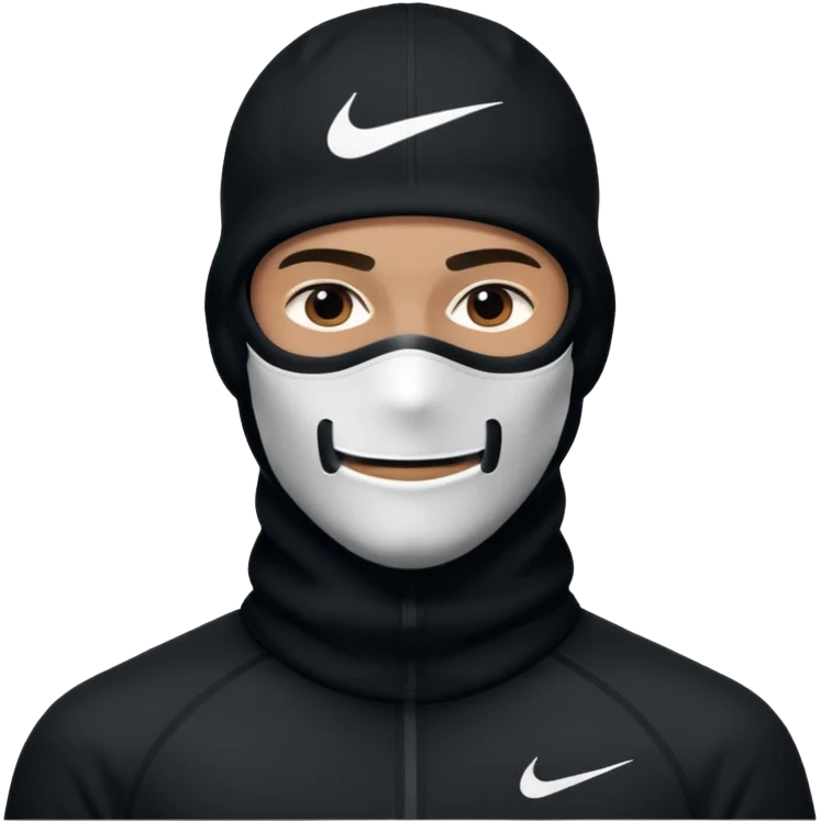 Hombre con pasamontañas nike emoji