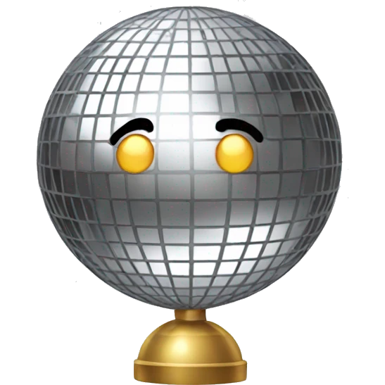 mirrorball with bow emoji