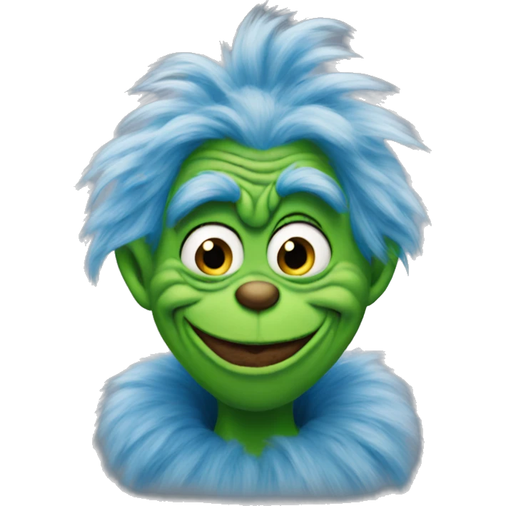 Blue grinch emoji