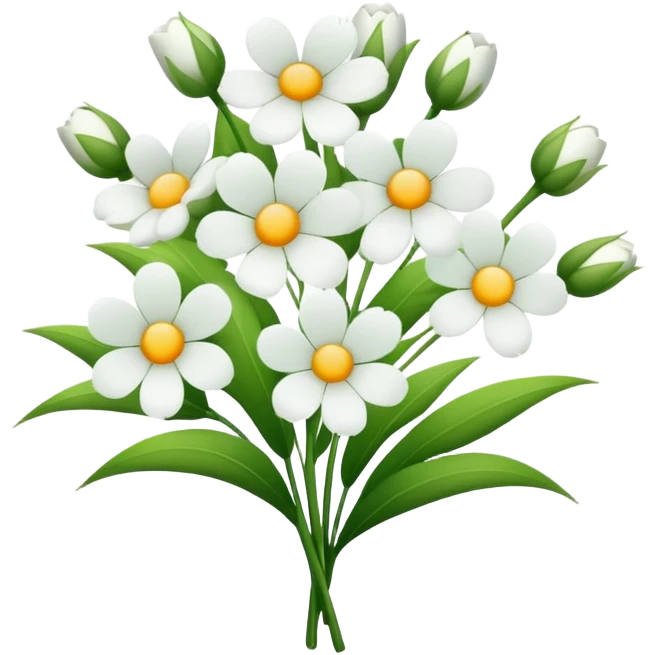 White flowers emoji
