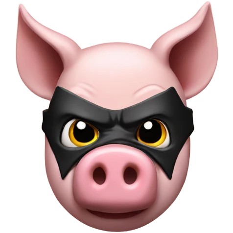 Pig as batman emoji