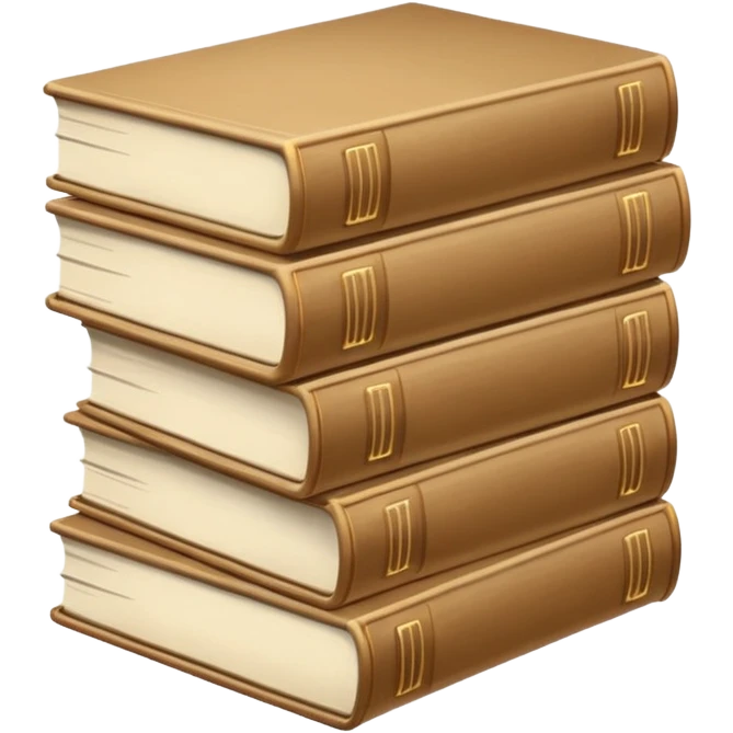stack of beige books, aesthetics white pages emoji