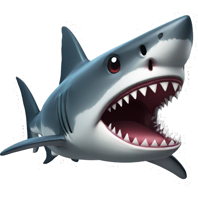 Deadly shark emoji