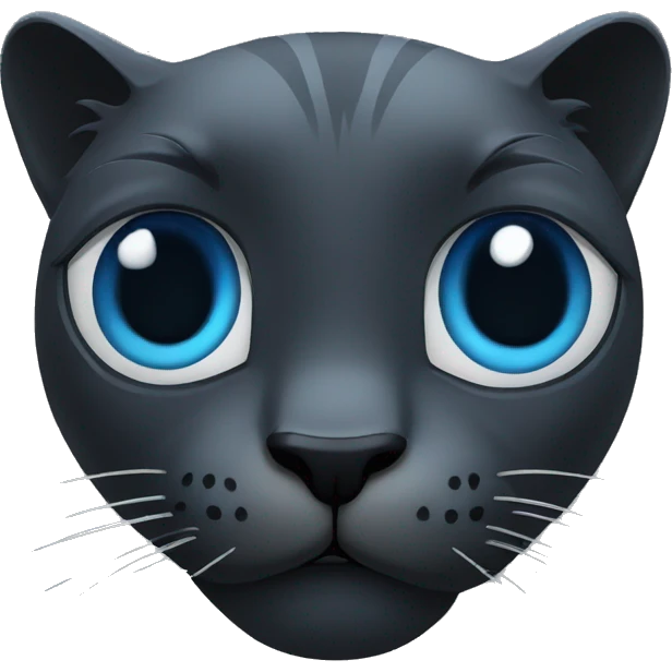 Panthère noir yeux bleu emoji