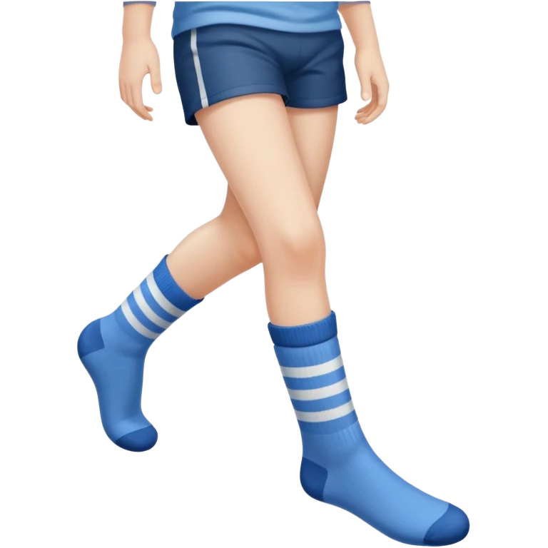 Younger kid sock over leg emoji