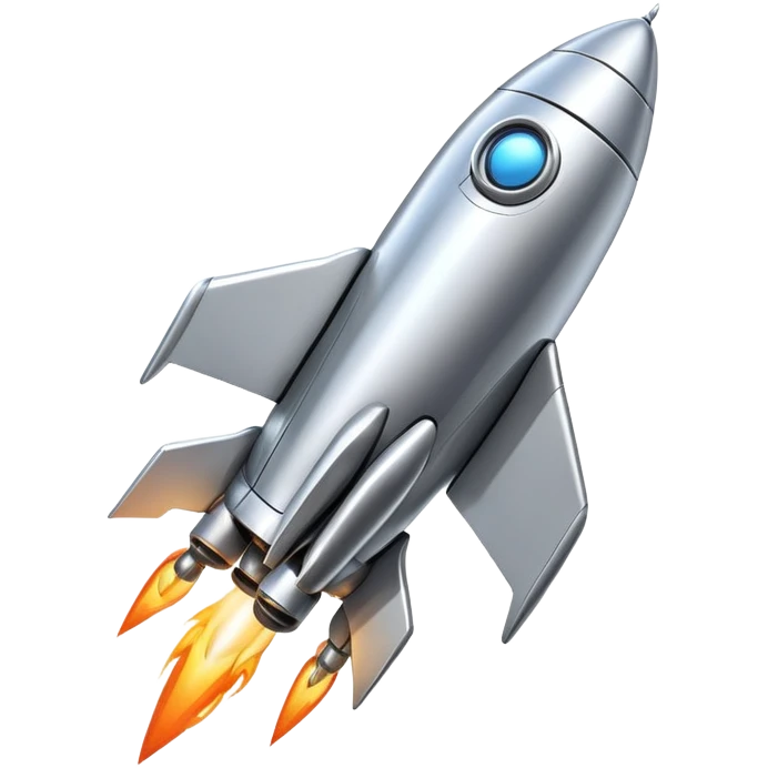 robot like a rocket flying up emoji