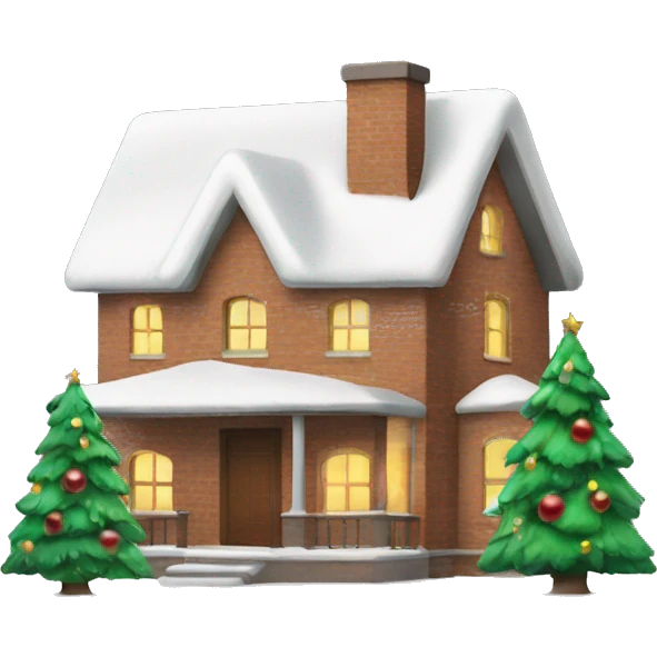 House with a chistmas tree emoji