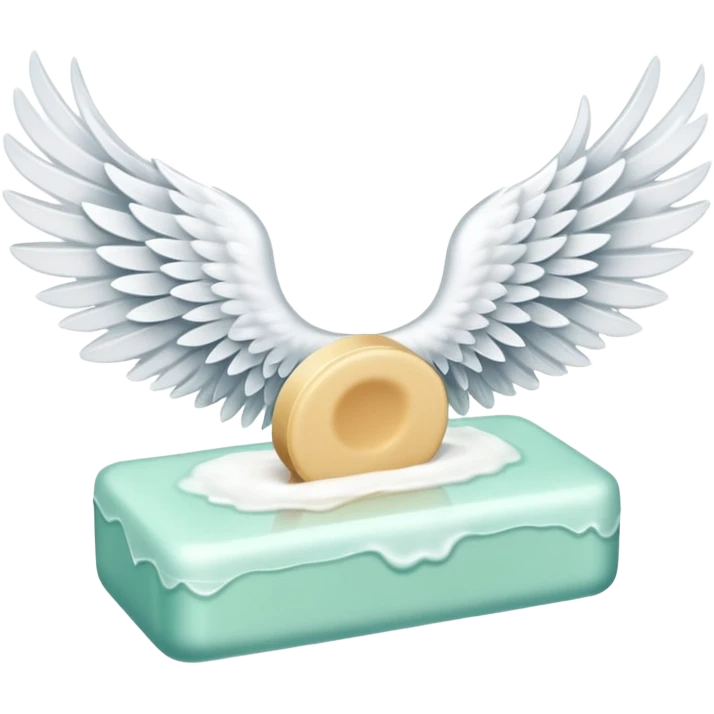 Un savon avec des grandes ailes emoji
