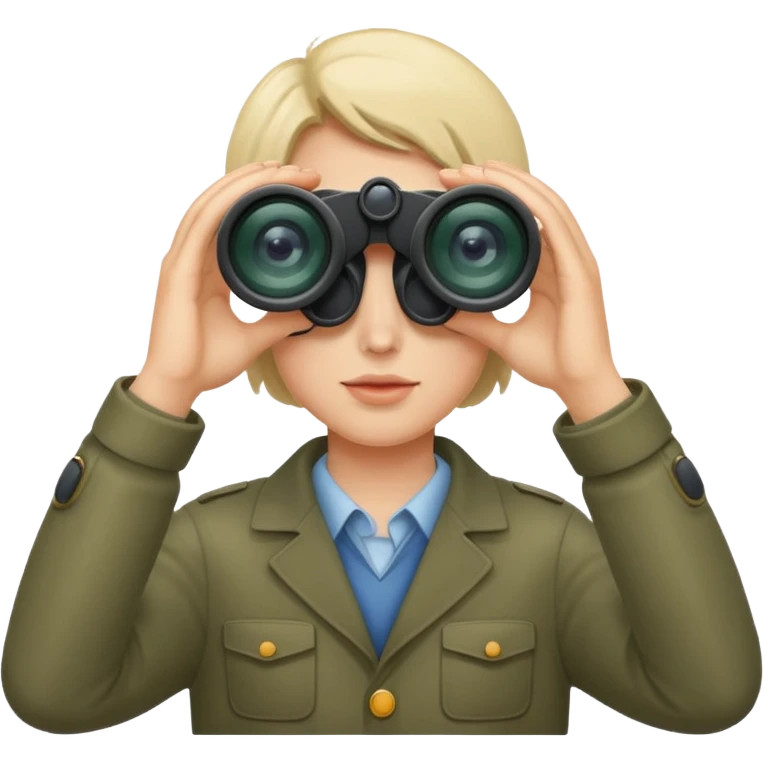 looks through binoculars emoji