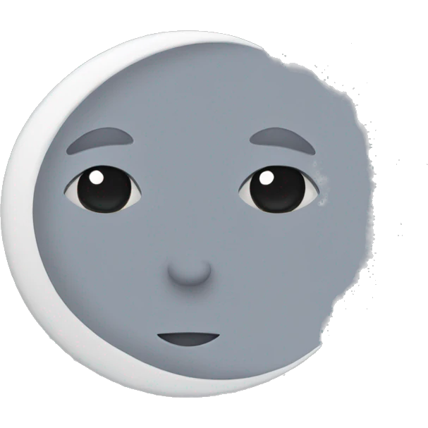 Crescent moon face emoji