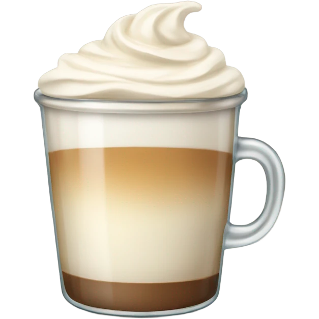 raf coffee in a glass cup no gradient just light cream color emoji