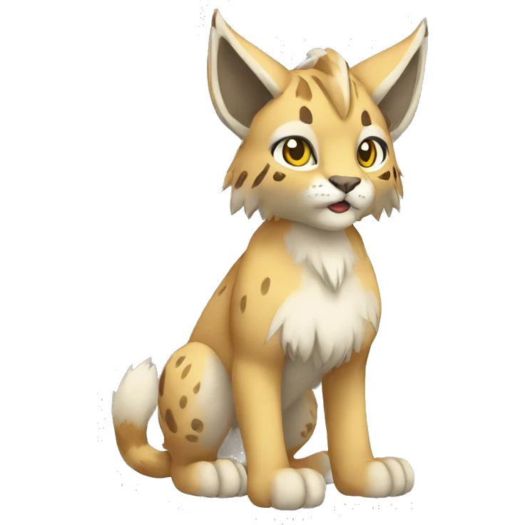 Lynx-Fakemon full body emoji