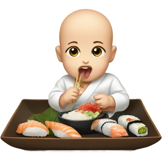 baby eating sushii emoji