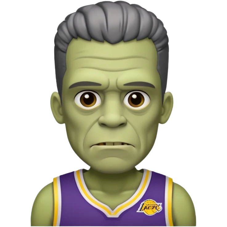 Frankenstein with a lakers uniform emoji