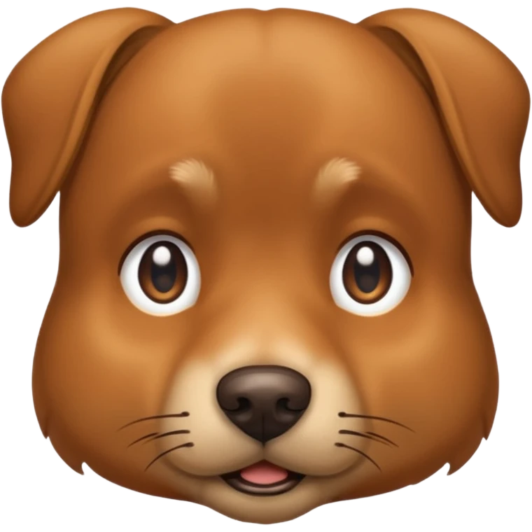 Brown dog whimpering emoji