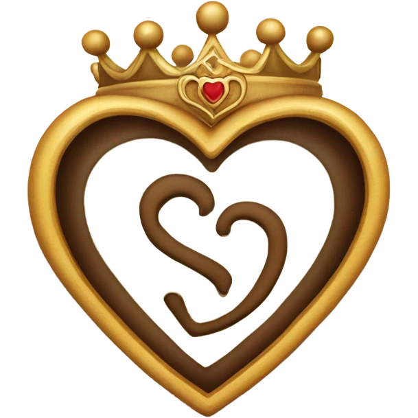 A heart with s inside and a crown  emoji