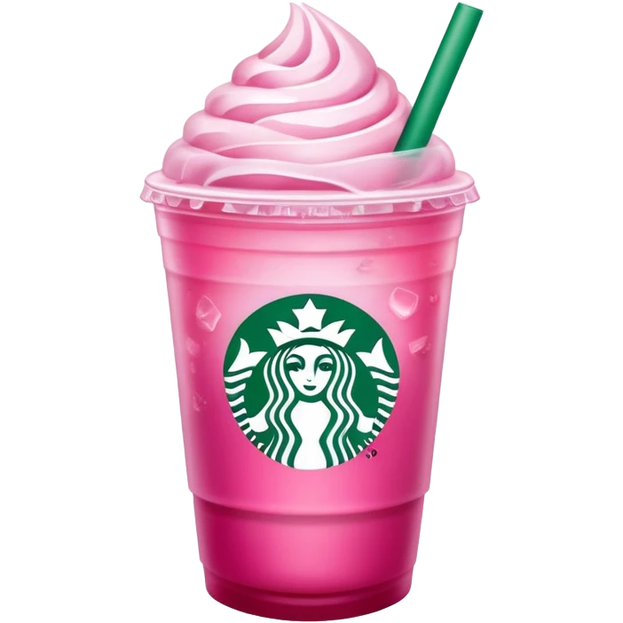 Aesthetic summery Starbucks pink drink emoji