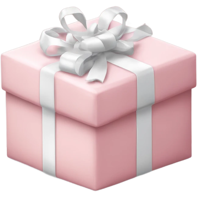 Light pink Christmas gifts under a white Christmas tree  emoji