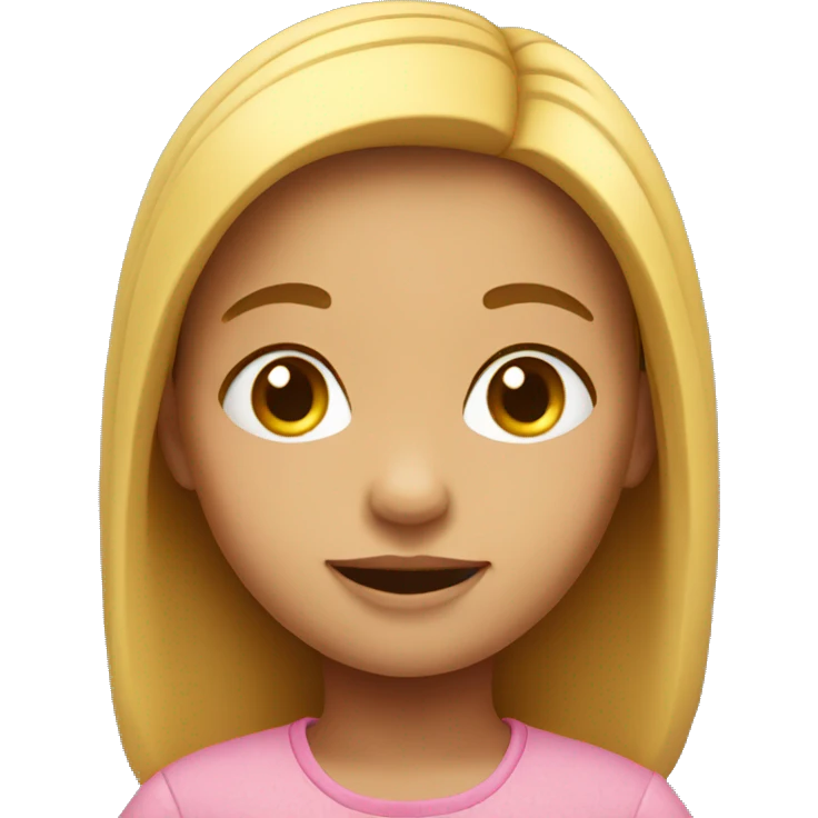 Cute 3d little girl emoji  emoji