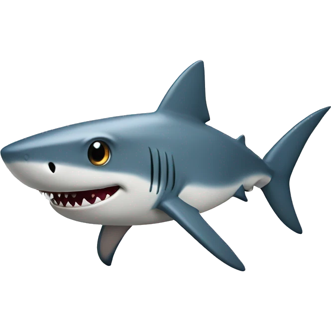 Shark with star eyes emoji